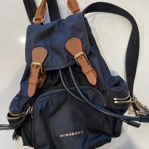 Burberry Nylon Medium Rucksack Backpack Black